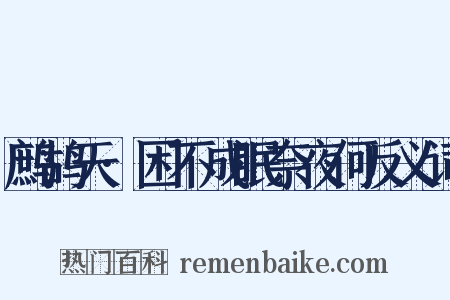 鹧鸪天·困不成眠奈夜何反义词是什么意思的图片